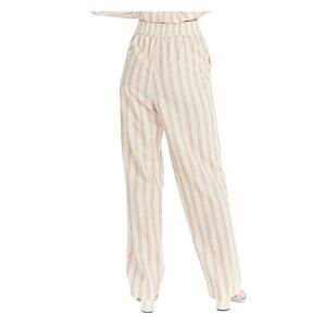 JCrew Womens NEW Pull-on Viscose blend Pants Cream and Peach Stripe (BG392) 10